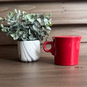 Fiesta Scarlet Red Ring Handle Coffee Mug